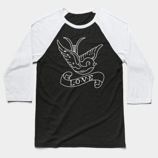 Vintage Bird Tattoo Baseball T-Shirt